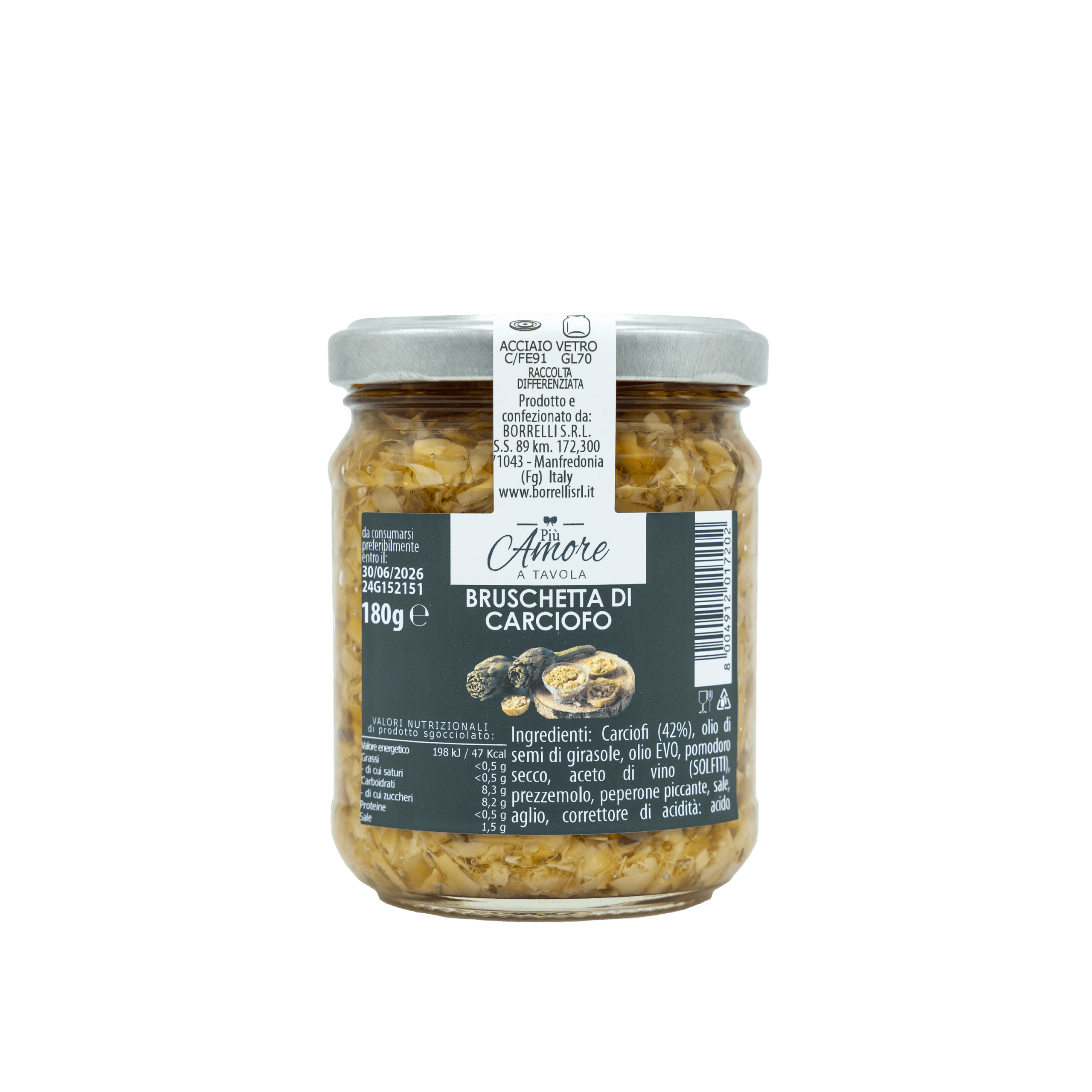 Bruschetta carciofi ET Bruschetta artigianale etichetta - Arteagricola conserve artigianali