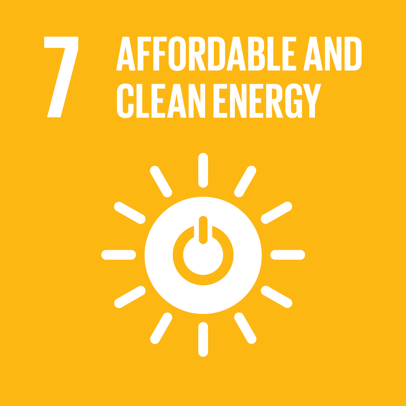 Icona ufficiale SDG 7 Agenda 2030 ONU - arteagricola